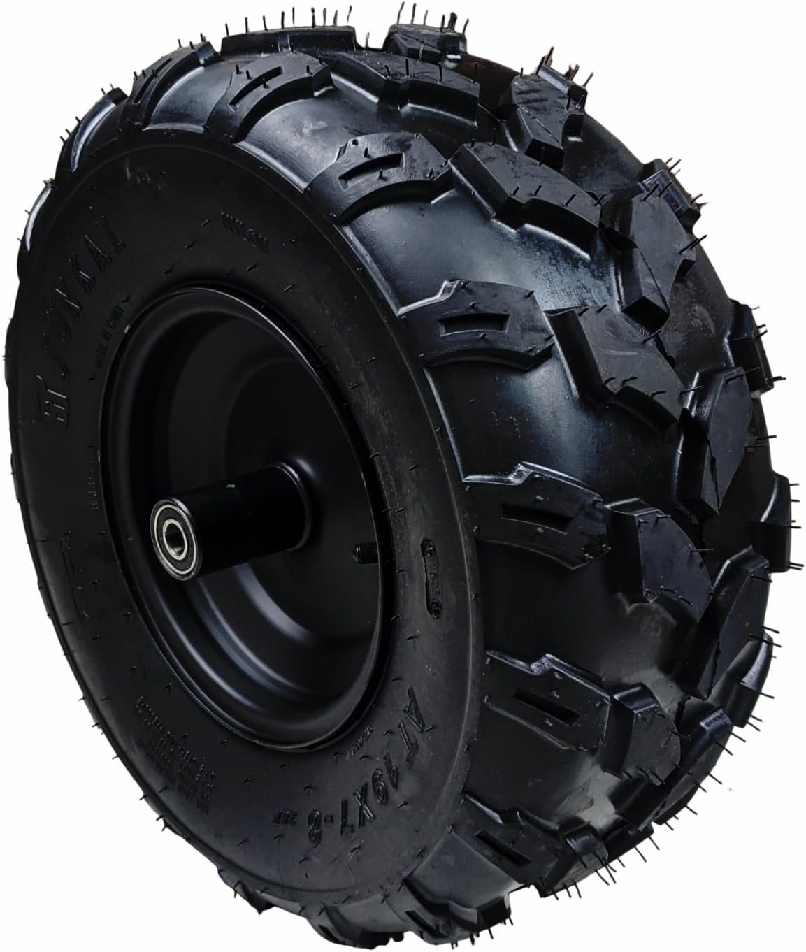 RedCap Front Wheel with Tire AT19x7-8 8" Rim 4 Lug 88mm Bolt Pattern Tubeless Tire & Wheel Assembly Compatible with ATV Go Kart Quad Buggy Lawn Mower Golf Cart