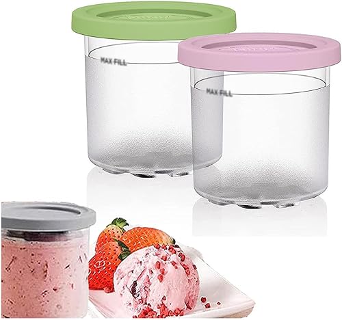 246 recipientes de crema, para pintas de helado Ninja Creami, contenedor de helado de 16 onzas, apto para lavavajillas, a prueba de fugas para