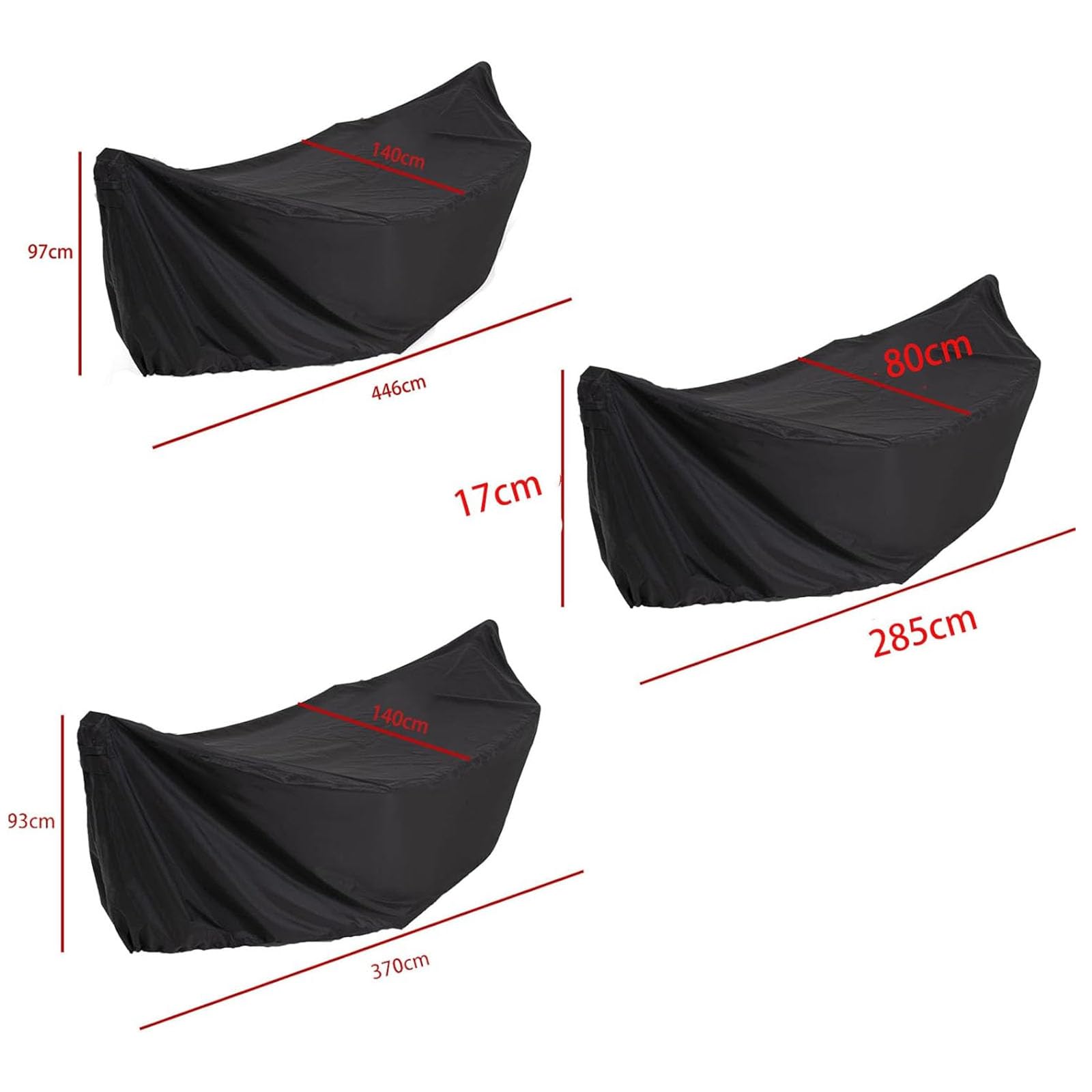 Housse Hamac Exterieur,Housse de Protection pour Hamac,Housse de Protection Hamac sur Pied,Housse de Hamac Imperméable Dustproof Oxford Housse Support Hamac (Black, 210D-370x140x93cm)