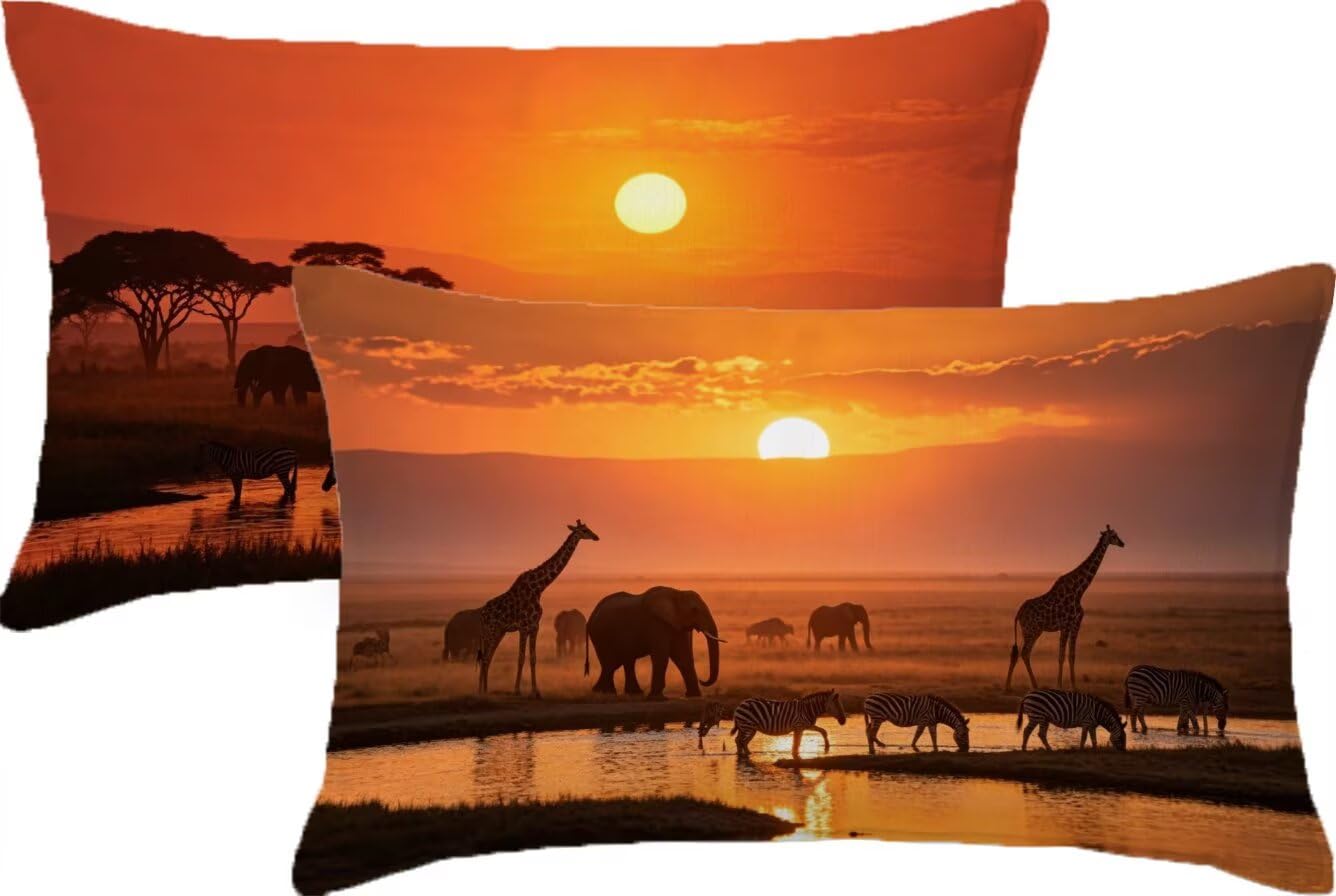 Housse coussin animal 75x50 idéal pour grand canapé de jardin et patio