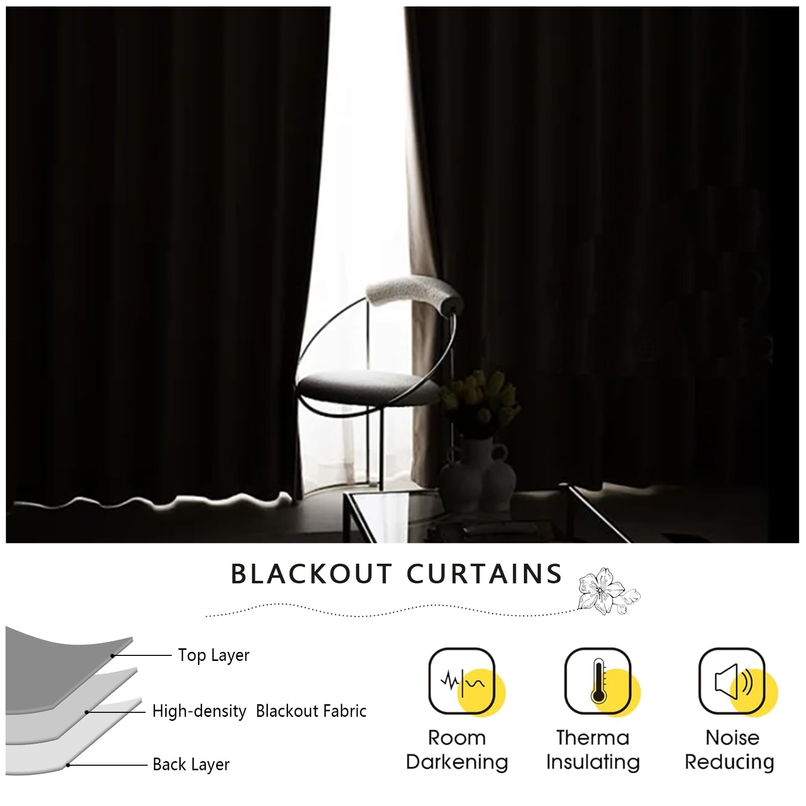 Rideau Occultant Thermiques - Cabine Téléphonique Rouge - 3D Impression