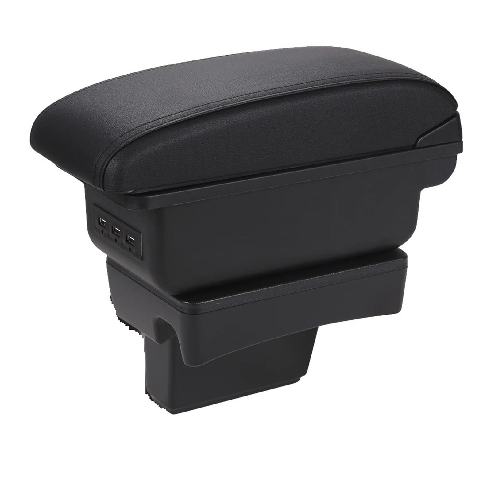 PRFGSGVBV Armrest Storage Box For Peugeot 307 307CC Armrest Box Convertible Car Storage Interior Retrofit Dedicated Accessories Centre Console Pad(B3 Black white 3USB)