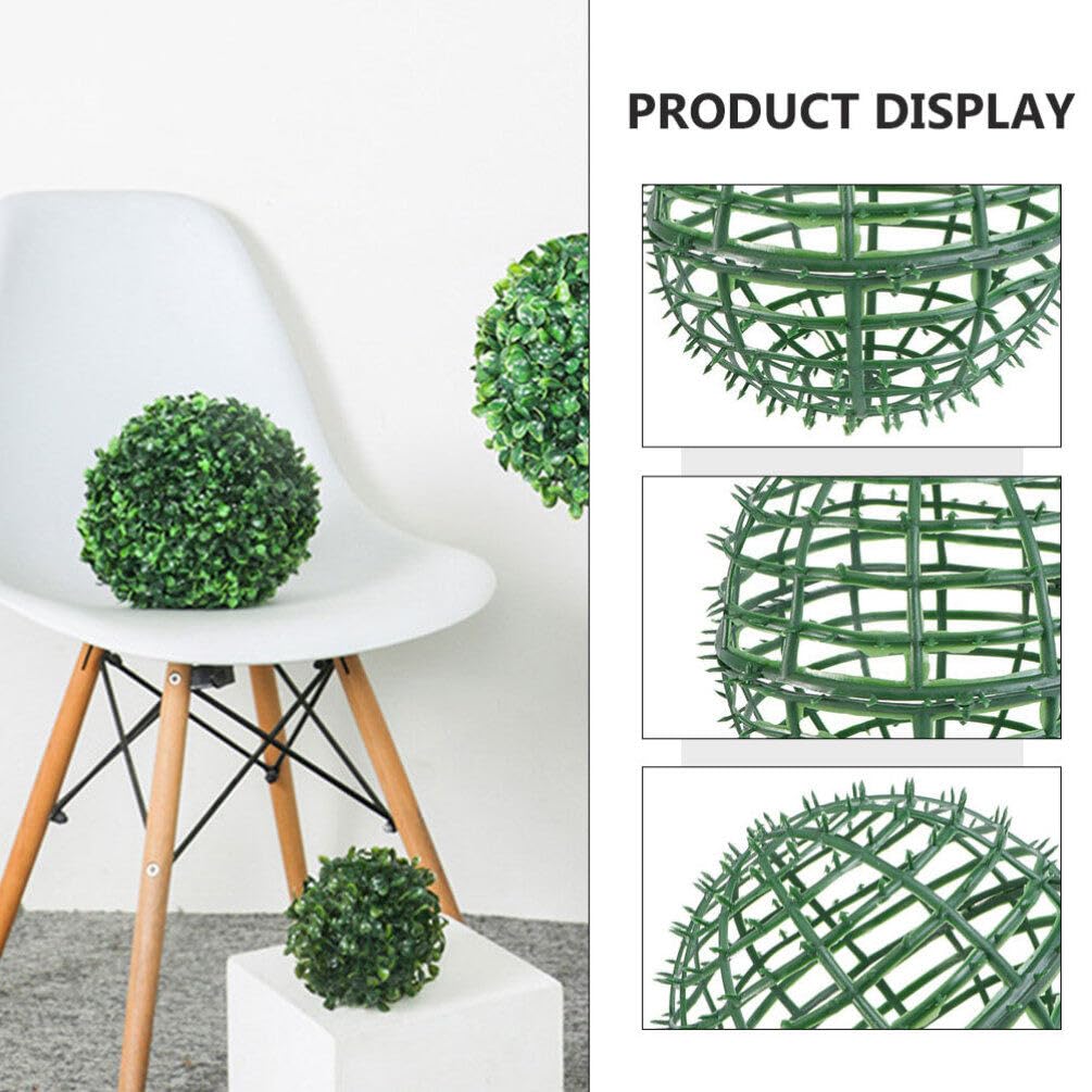PRETYZOOM 2 Pezzi Palline Verdi in Plastica per Topiaria, Struttura Stabile e Durevole a Forma di Sfera D’erba, Perfette per Decorazioni Matrimonio e Feste