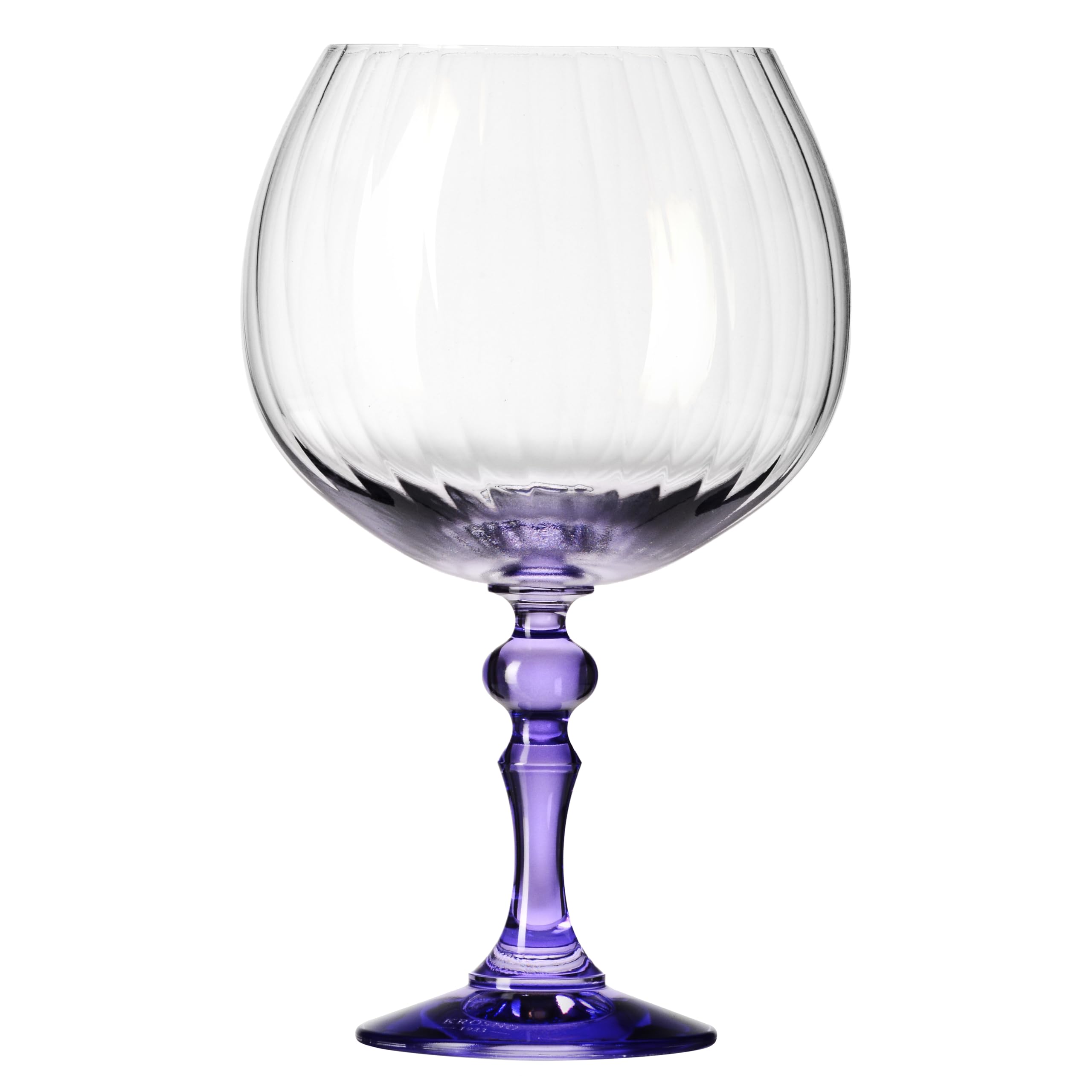 KROSNO Verres à Gin 660 ml avec pied lavande, lot de 2 – pour Gin Tonic, Aperol Spritz et Cocktails – sans plomb – compatibles lave-vaisselle – Bubble Celebration Moments