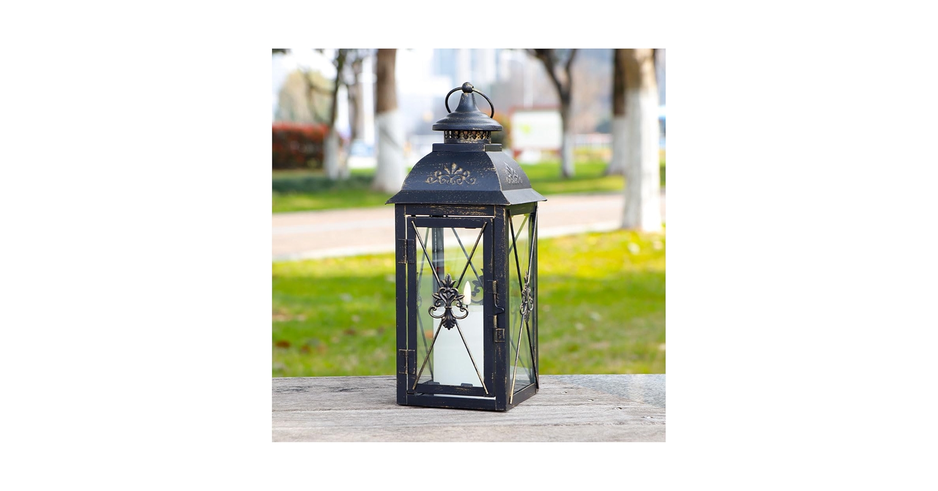 Amazon.com: TRIROCKS Decorative Hanging Lantern 13.5'' High