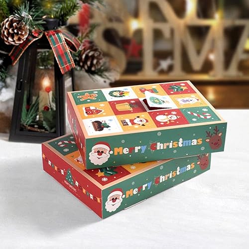 Miniatura 8 de Gadpiparty 5 cajas de calendario de adviento de Navidad para llenar 12 calendarios de Adviento vacíos para Navidad, cajas de regalo pequeñas para