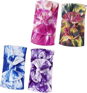 4Pcs Faixa De Cabeça Infantil Estampada Faixa De Cabeça De Bebê Para Meninas Laço De Cabelo Com Laço Faixa De Cabelo De Bebê Arco Faixa De Cabelo Infantil Faixa De Cabelo De Laço