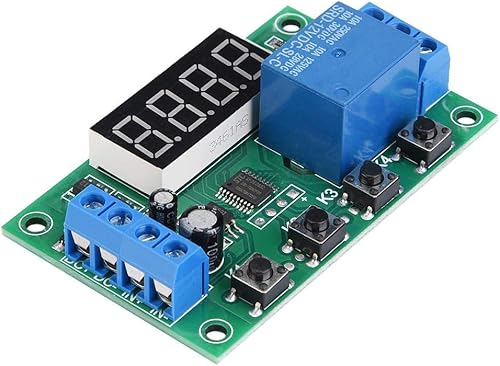 Miniatura 5 de Módulo de retardo de tiempo con pantalla LED, temporizador ajustable, interruptor de control de automatización., 1.00 volts
