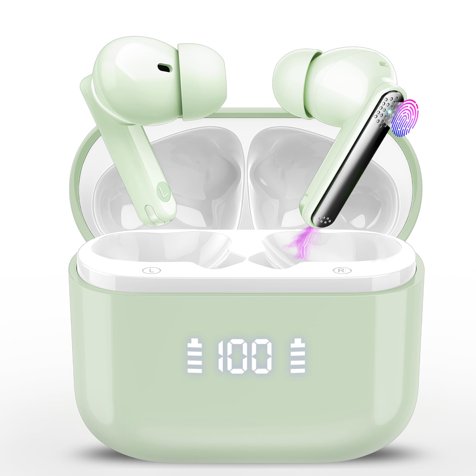 KI Übersetzer Kopfhörer mit Audio und Videoanrufe, 3-in-1 Bluetooth 5.4 Kopfhörer mit 164 Sprachen Echtzeit übersetzer Ohrhörer mit 7 Modi, 48Std Übersetzungskopfhörer für Lernen/Reisen/Business/Grün