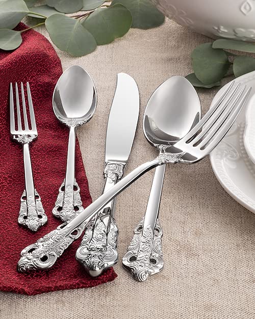 ESSONIO Goldenes Geschirr-Set, 60-teiliges Edelstahl-Besteck-Set für 12 Personen, Küchenutensilien-Set, Geschirr-Besteck-Set für Zuhause und Restaurant Küche, Haushalt & Wohnen