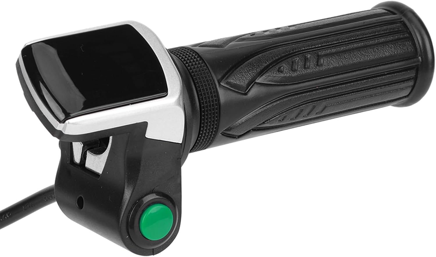 Yosoo Health Gear Electric Throttle Grip, 48V, Black, Plastic Blend, Modern, Rectangular, Powder Coated, Handlebar, 2 Count