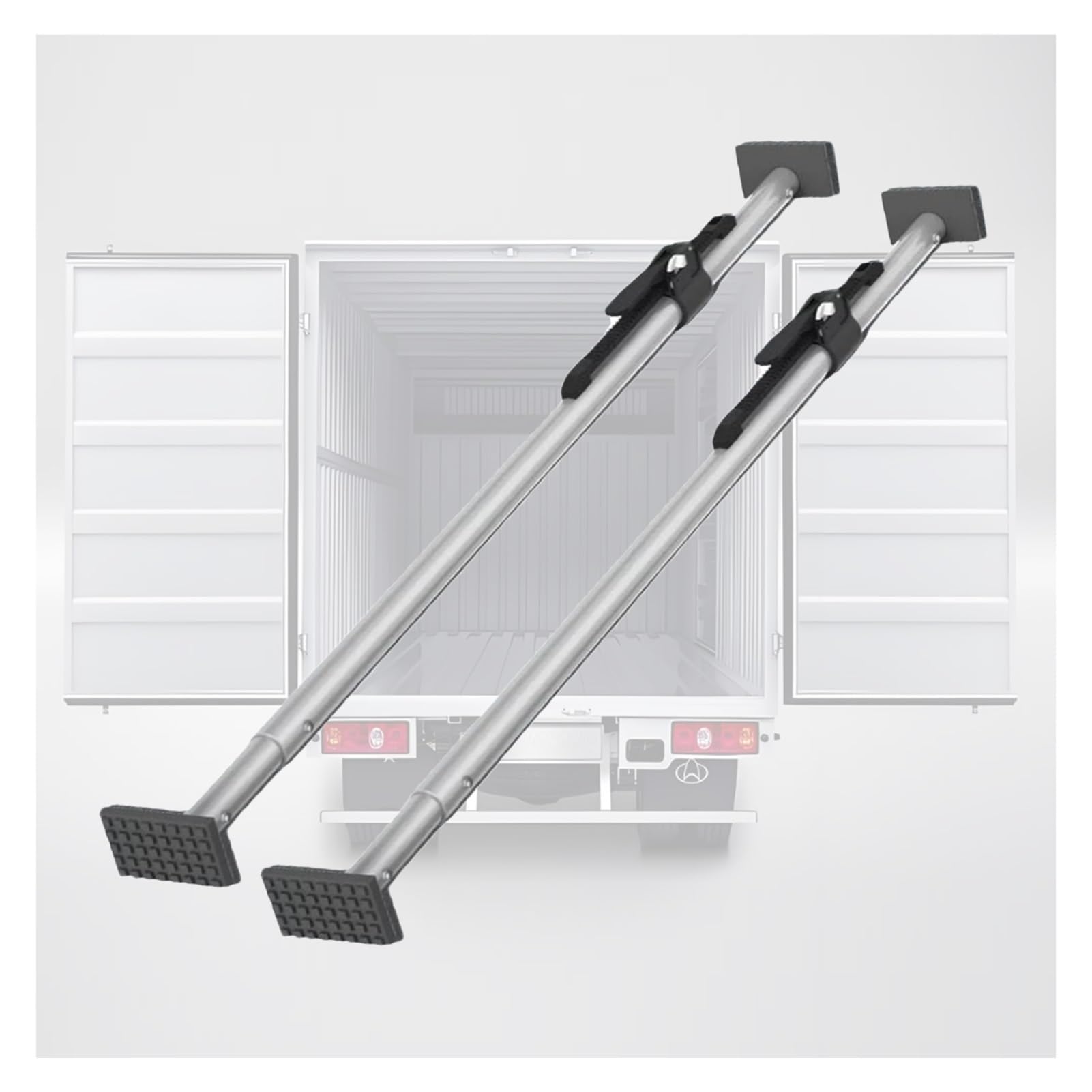 QIYFOZ Ratcheting Cargo Bar，，Adjustable Pickup Truck Bed Cargo Bar, 51.2-74.8" Ratcheting Stabilizer, Heavy Duty Load Locks, 440LB Capacity for Trailers & Box Trucks (130-168cm,