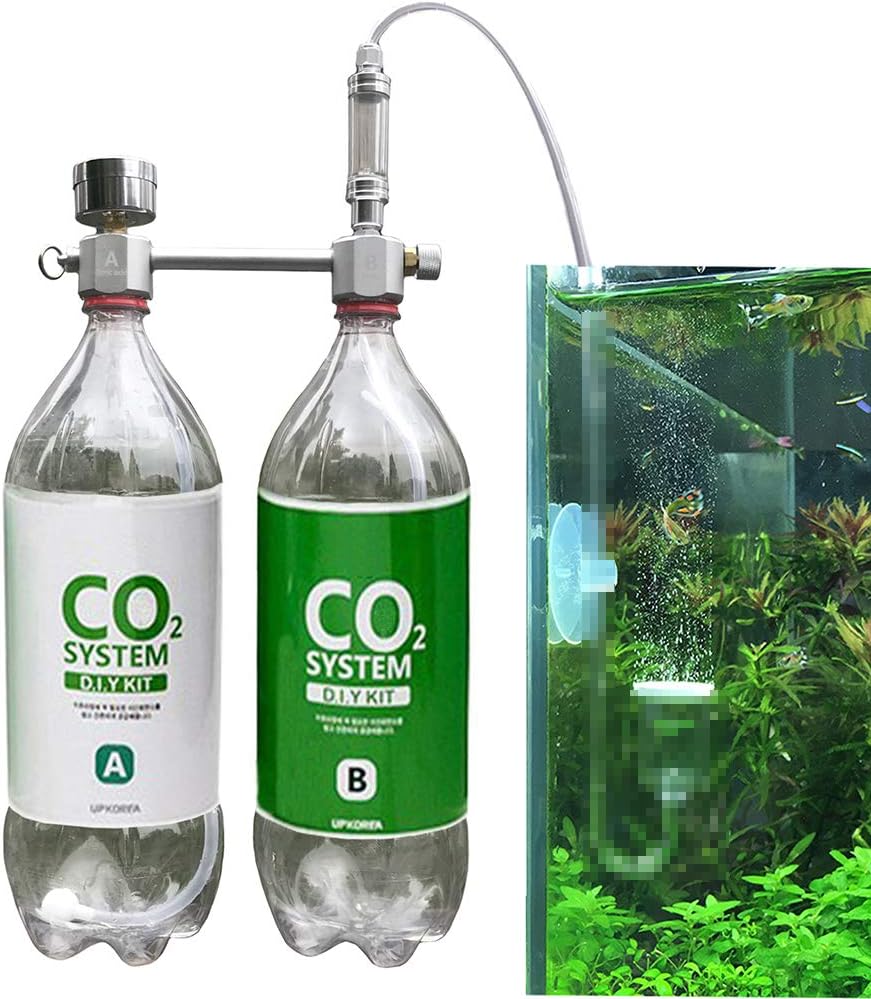 CO2 Generator for Plants Aquarium DIY CO2 Kit Pressurized Injection System with Bubble Counter Full Metal