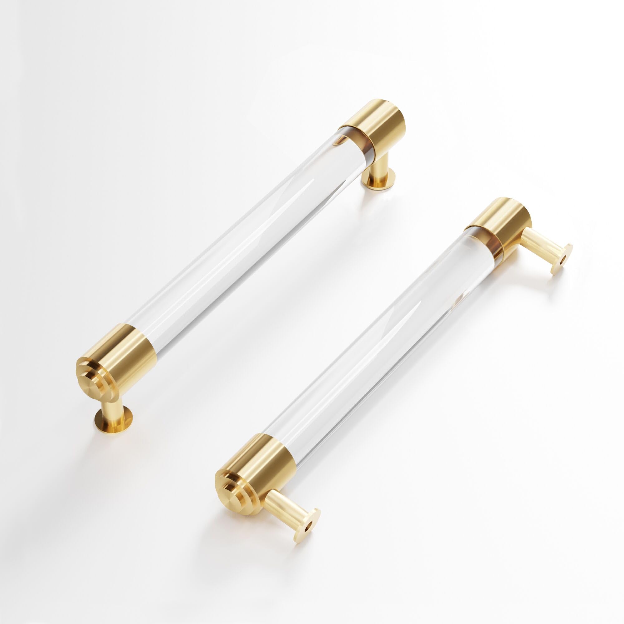 Poignées en laiton et acrylique design haut de gamme pour sublimer vos meubles de cuisine lot de 4