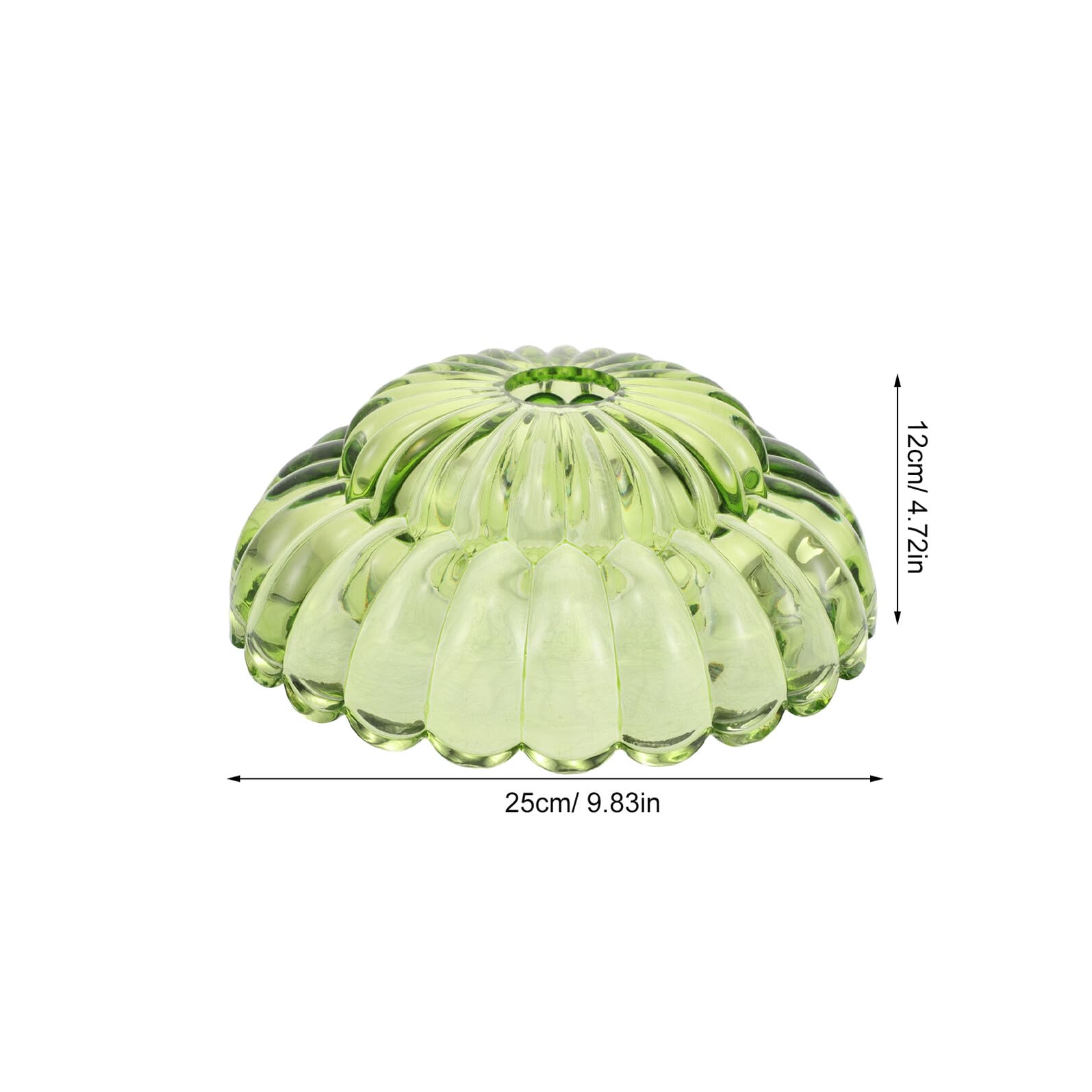 Alipis Abat-jour Vintage en Verre Vert Écaille de Tortue, Abat-jour de Remplacement pour Lampe de Chevet Suspendre, Format Petit Ouverture Inversée, Compatible Douille E26/e27, Éclairage