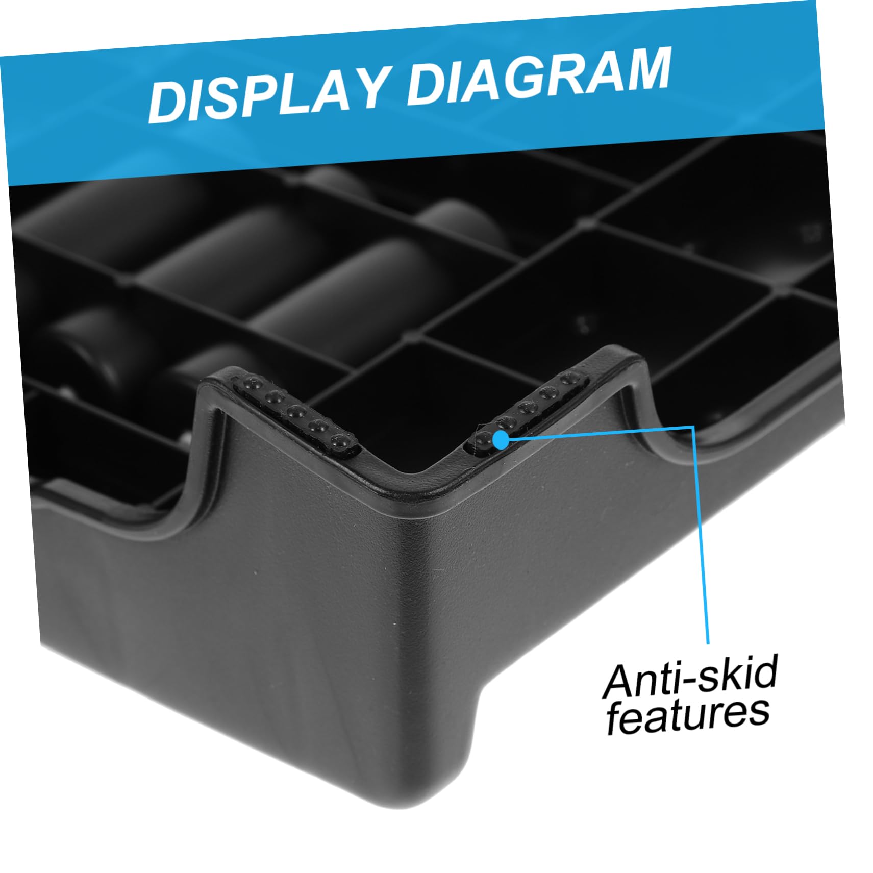 Sgabello Poggiapiedi da Ufficio in Plastica Nero, Ergonomico