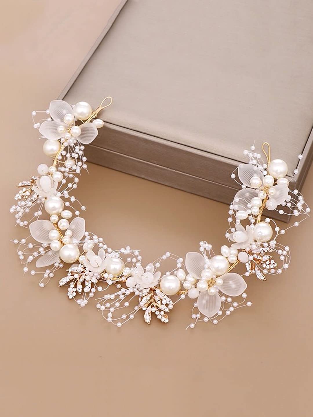 Yellow Chimes Bridal Hair Vine for Women and Girls Bridal Hair Accessories for Wedding White Headband Hair Accessories Wedding Jewellery for Women Crystals Bridal Wedding Headband Hair Vine for Girls 3 61wYpyT2R9L. SL1440