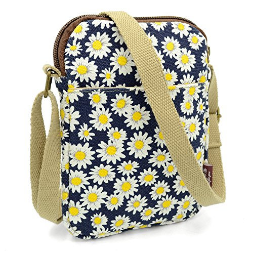 Mopaclle Chica Lona Pequeña Bolso Bandolera de Adorable Bolso al Hombro, Bolsa del Teléfono con Billetera