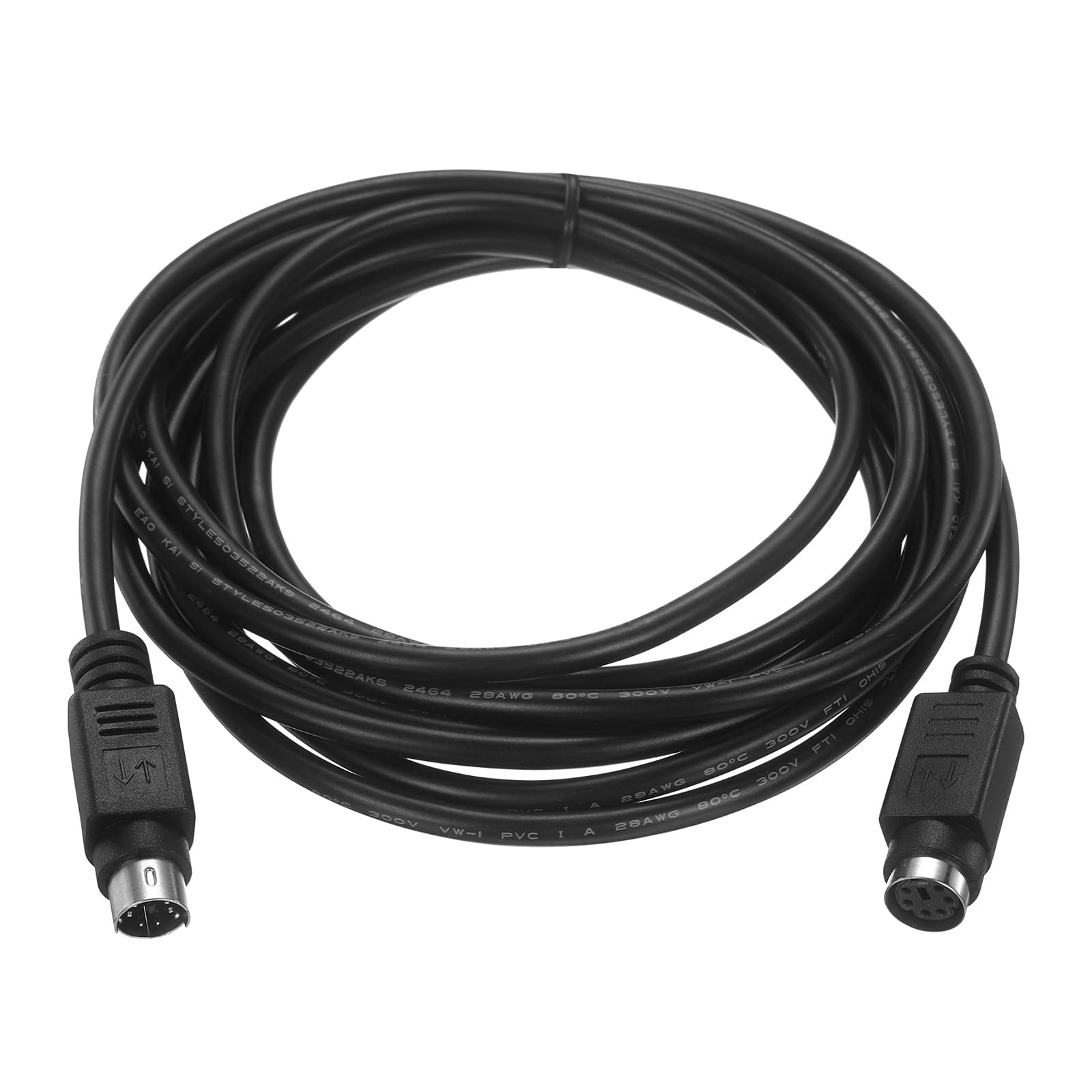 QUARKZMAN Cavo Di Estensione Per Mouse E Tastiera PS/2 Da 16.4 Piedi - Cavo Di Estensione Maschio Femmina 6 Pin UL2464 In Rame 24 AWG Per Tastiera E Mouse Rotondi PS/2, Nero