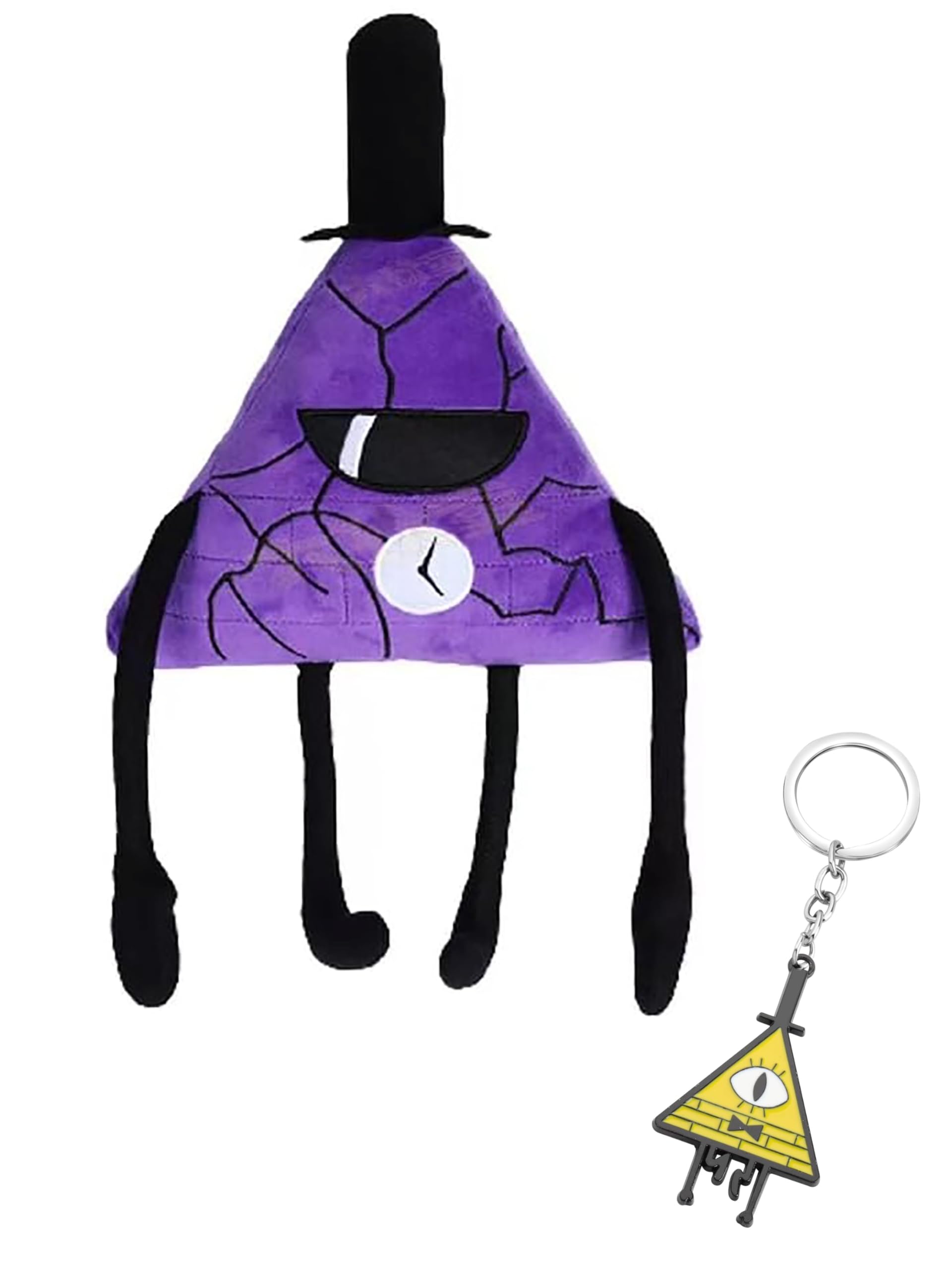 AlloFuu Gravity Falls Plush Bill Cipher Plushies with Keyring- Soft Cute Stuffed Toy Doll Pillow, Halloween for Boys Girls Fans