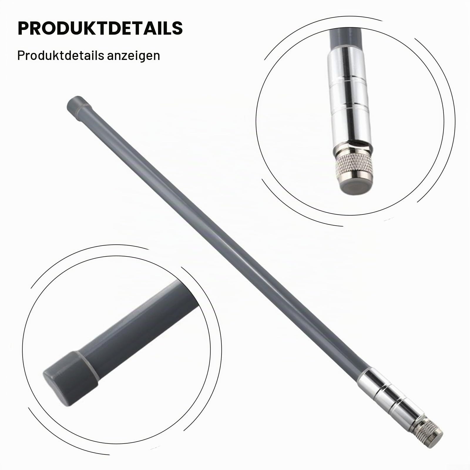 12dBi 868MHz 915MHzTuned Helium für Omni Fiberglas Antenne, Außenantenne 55 cm für Lora-Antenne, für Landwirtschaft, Stadtüberwachung (Einzelantenne)