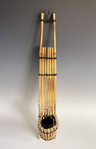 Miniatura 4 de Ikebana Dreaming Florero, contenedor japonés de bambú para colgar en la pared (transparente)