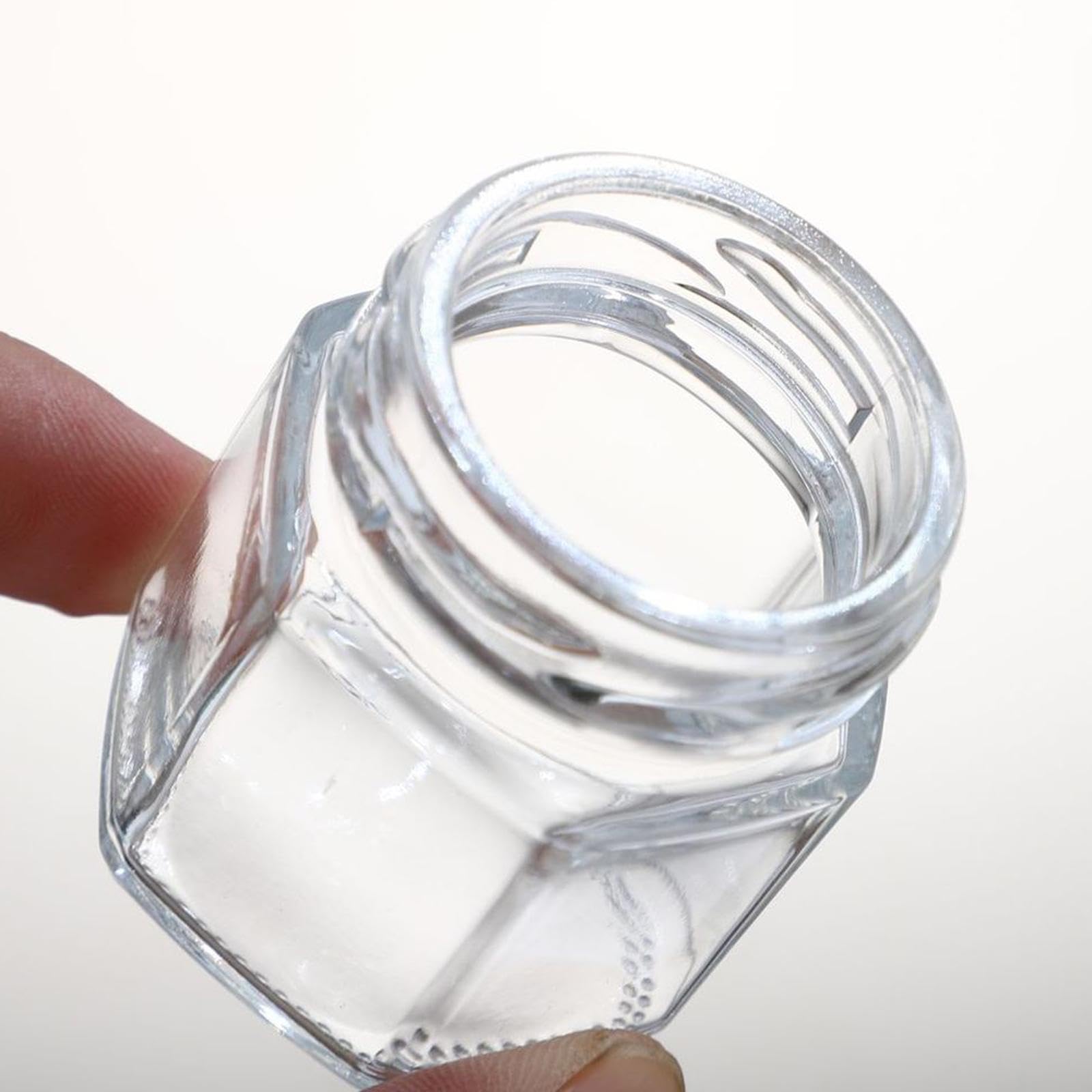 MERISHOPP™ Glass Honey Jar with Wooden Dripper and Lid for Wedding Birthday Baby Shower 50Pcs 4