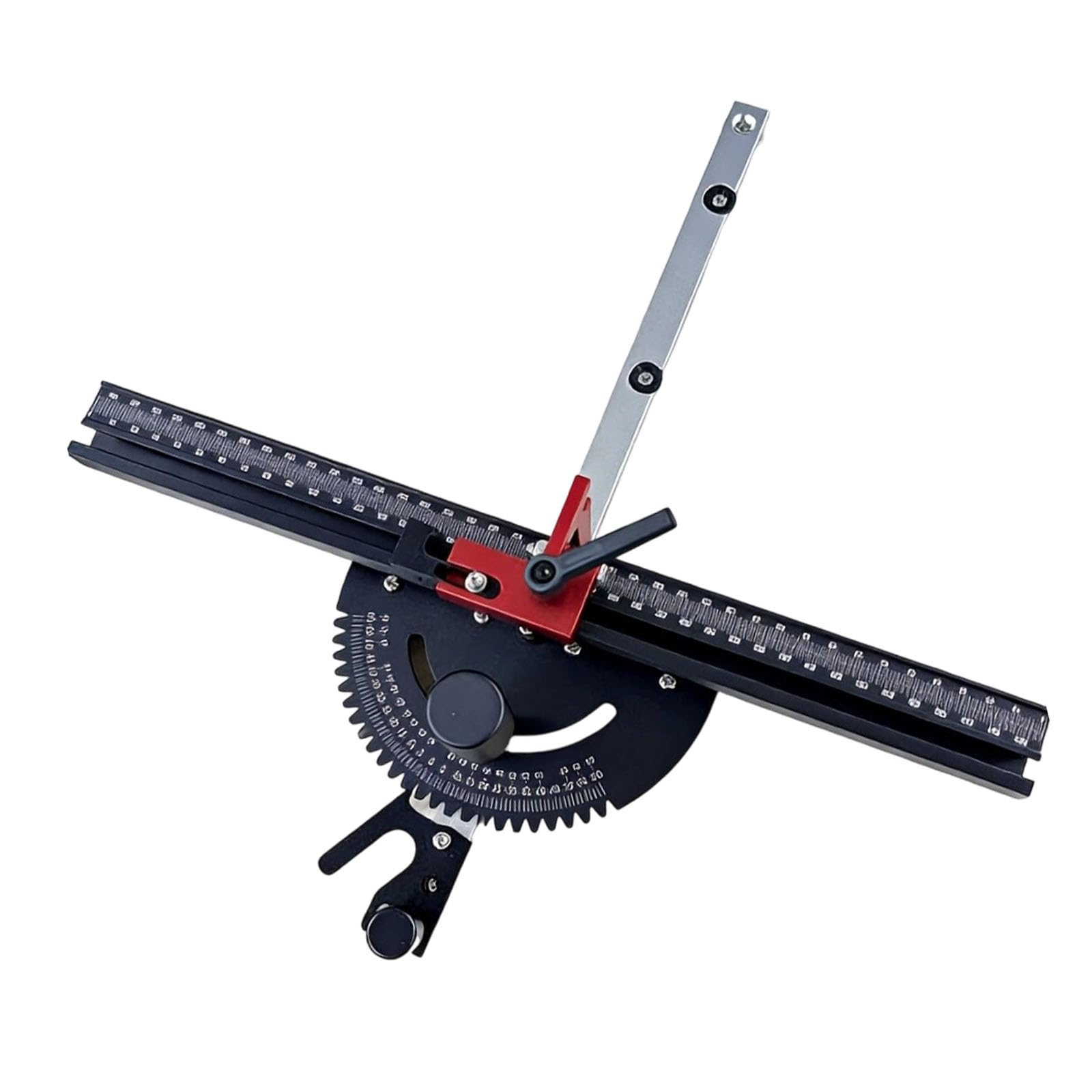 Exact Aluminum Miter Guide with 27 Location Stops and Standard Attachment Bracket for Woodworking Milling Machine Miter Gauge