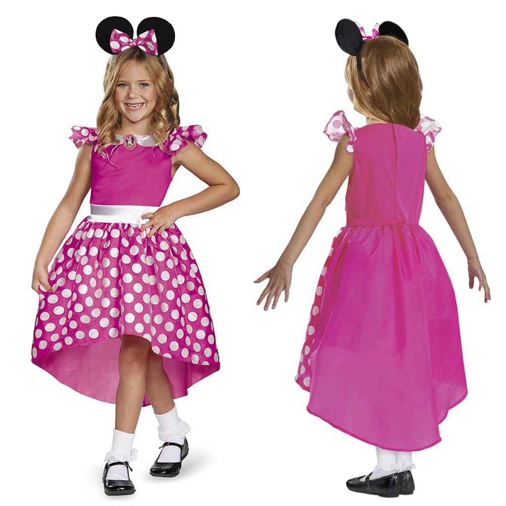 Disfraz Infantil de Minnie Mouse Roja, Licencia Oficial de Disguise, Ajuste Cómodo y Diseño Detallado, Para edades de 4 a 6 años, 3 a 4 años