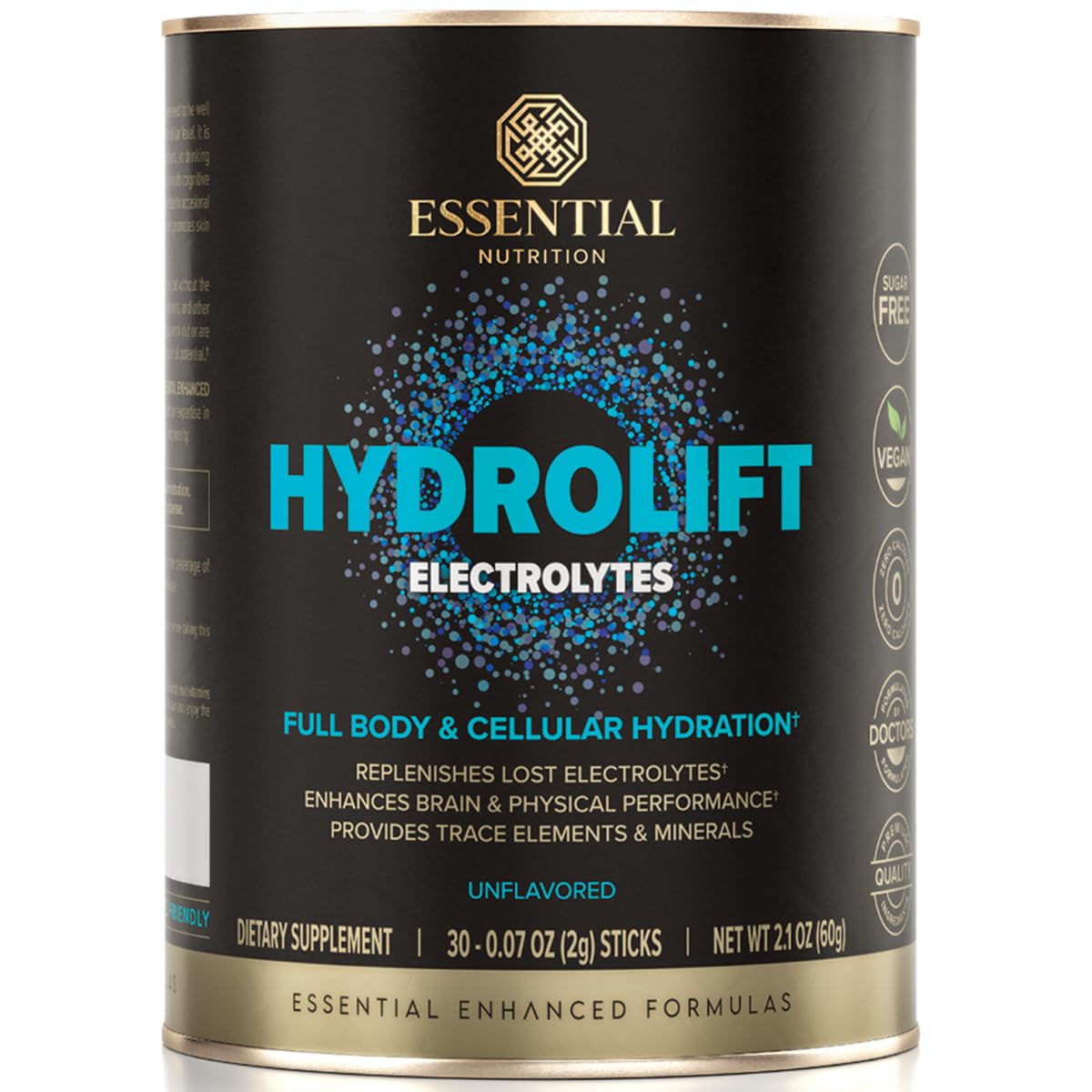 Hydrolift Electrolytes (1.9 oz - 30 Sticks) - Neutral - Essential Nutrition, Essential Nutrition