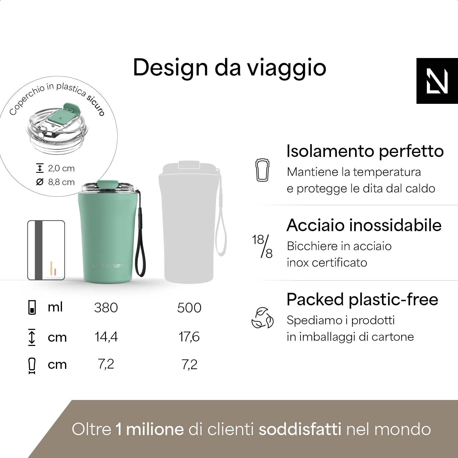 Tazza Termica Da Viaggio 380ml | Isolamento 4h Caldo/8h Freddo - Design Moderno E Pratico - Foto 4