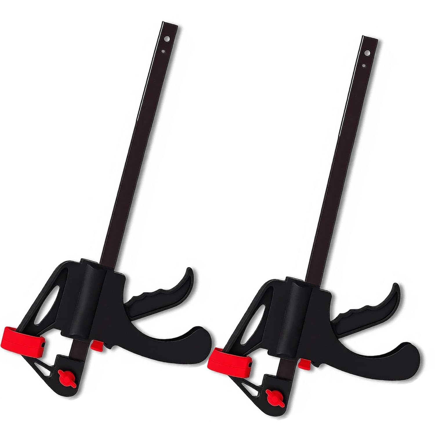 2 Pack Clamps for Woodworking,300 mm Ratchet Bar Clamp Set,One-Handed Clamp/Spreader,Ideal for Woodworking and DIY Projects
