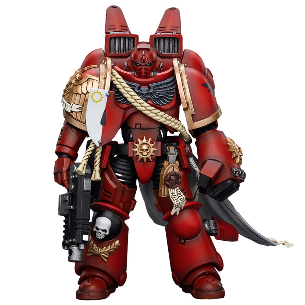 JOYTOY Warhammer 40,000 1/18 Action Figure Blood Angels Captain with Jump Pack Collection Model Birthday Gifts