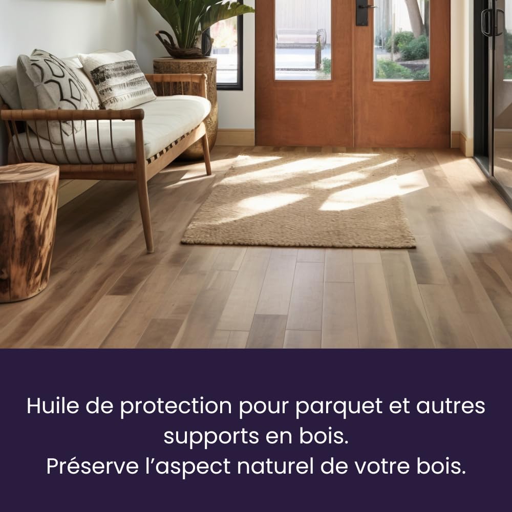Biofa - Huile dure aqua 2,5L - Protection des bois (meubles, sols, ...) incolore - Faible teneur en COV