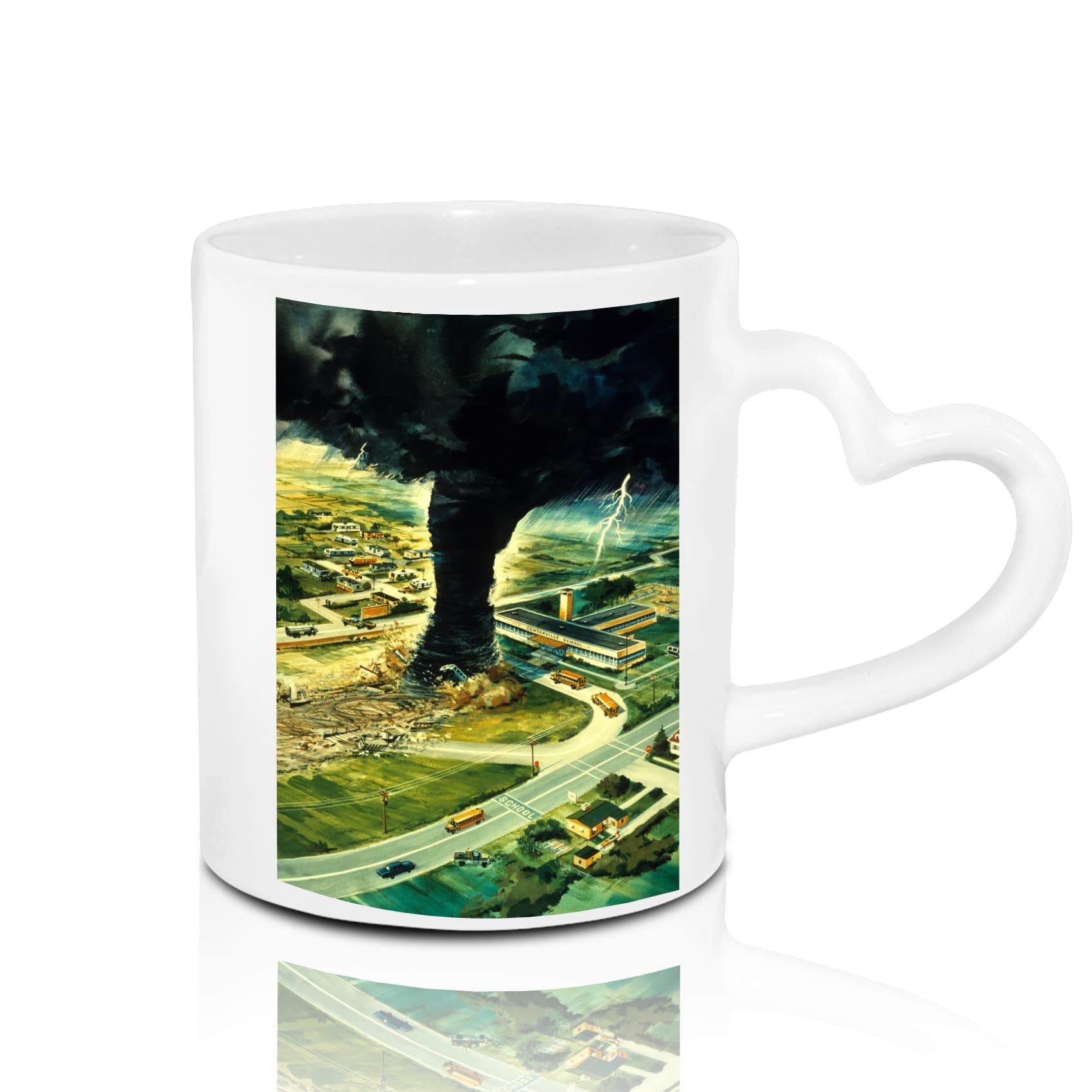 Sumex 11 oz Ensemble de 24 Blanc tasses à sublimation, Céramique Personnalisé Mugs et Tasses à café avec anse coeur pour Cadeau Collègue Idée Cadeau Original, Humour Femme