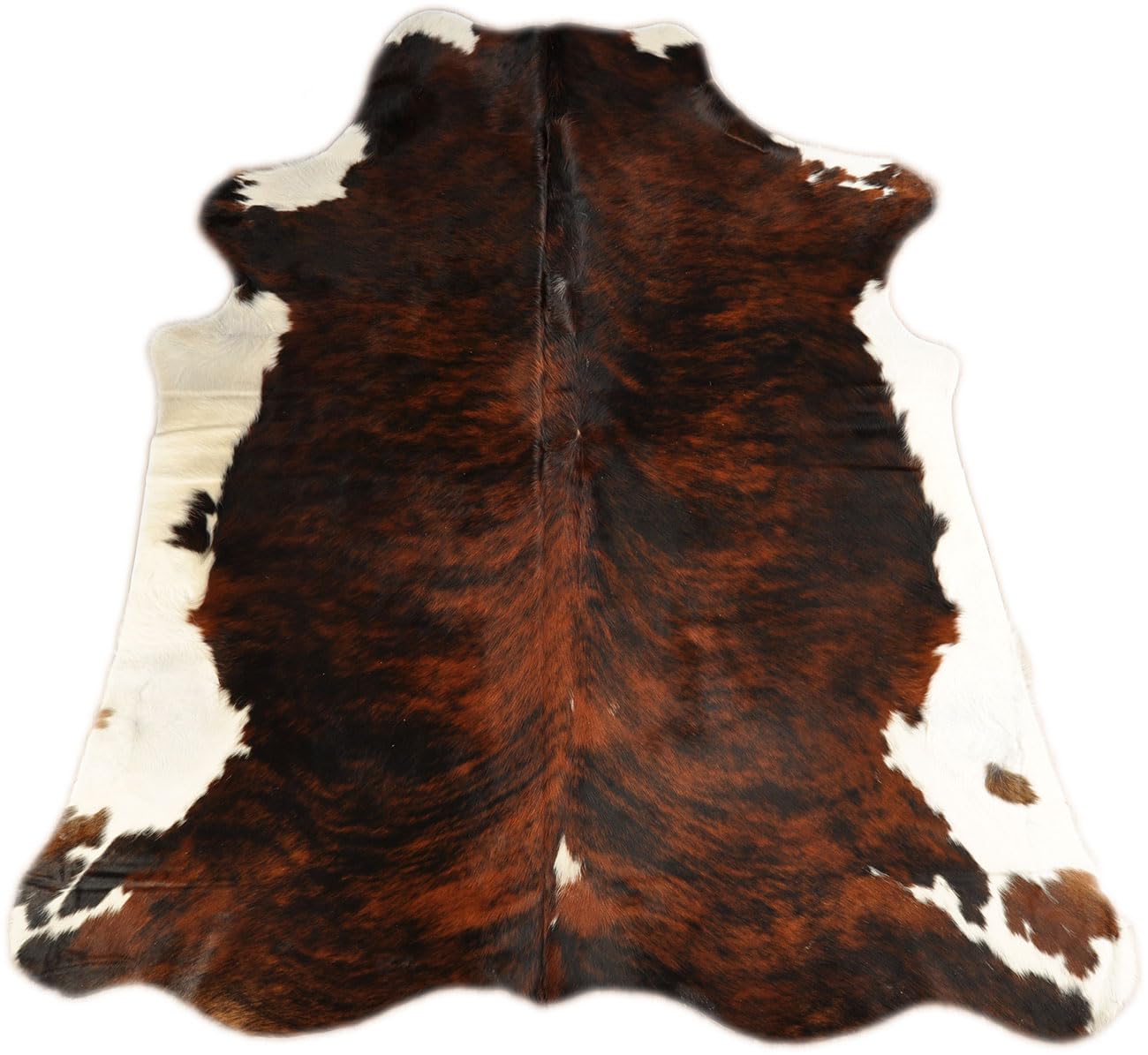 generisch Kuhfell Stierfell Teppich, Braun Weiß Dreifarbig, 210 x 190 cm