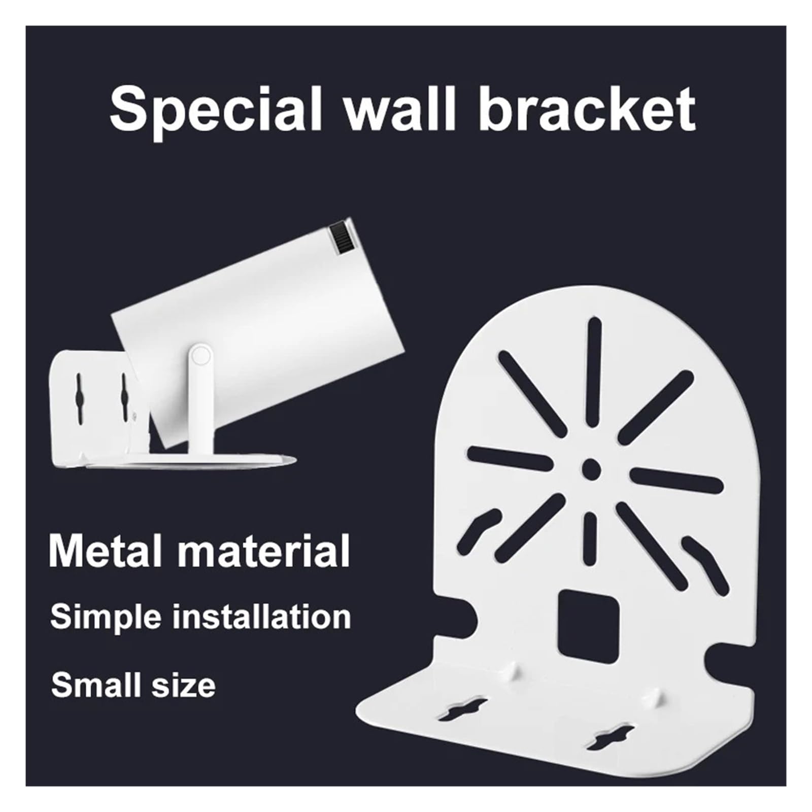Soporte for Proyector, Compatible con Huaweishi, Soporte De Pared HY300 Pro | Soporte de montaje en pared metálico multiusos for instalación de proyectores(DT15)