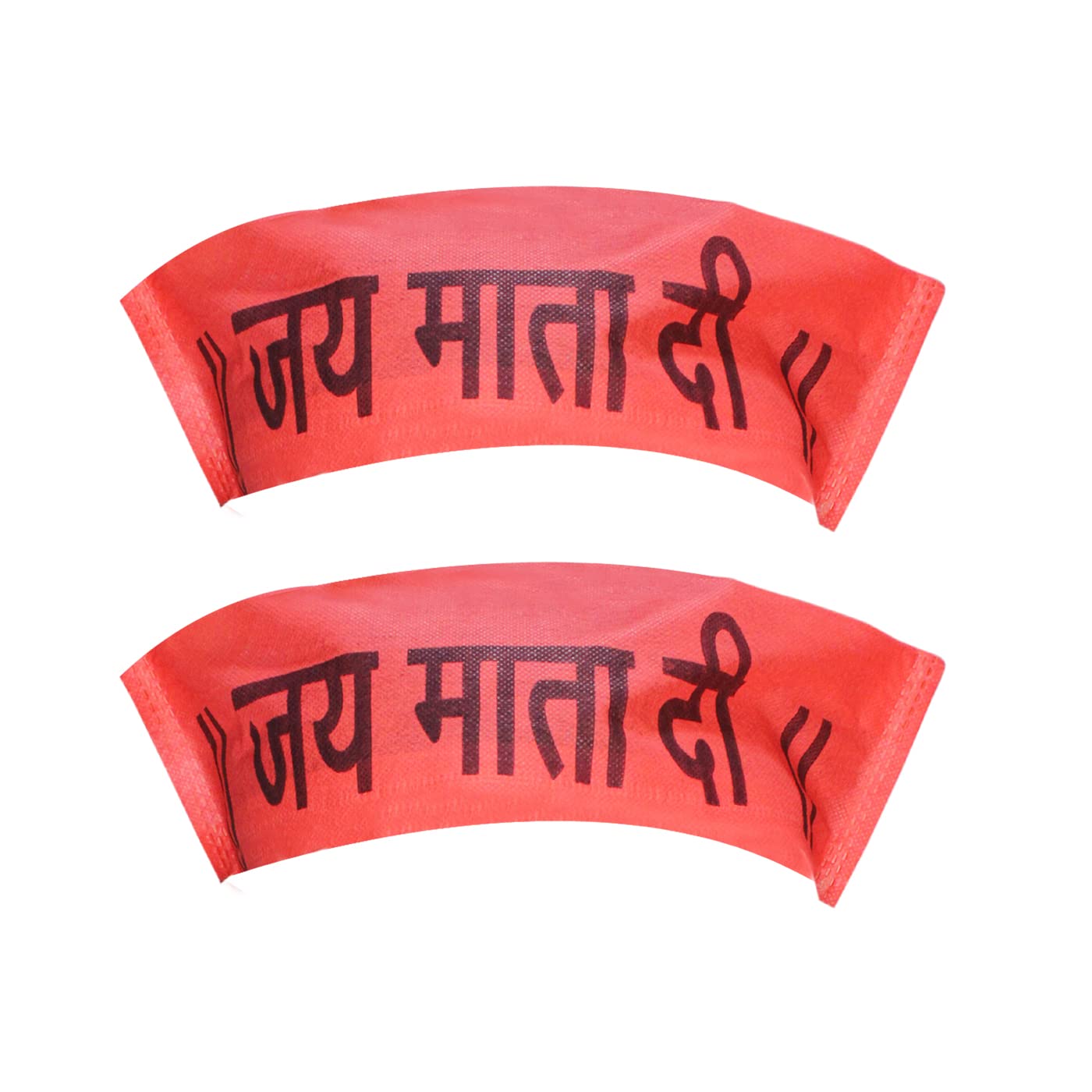 KYNA Traditional Red Colour Mata Ji Cloth Cap Kanjank Pujan Topi For Home And Temple Use (Set Of 2)