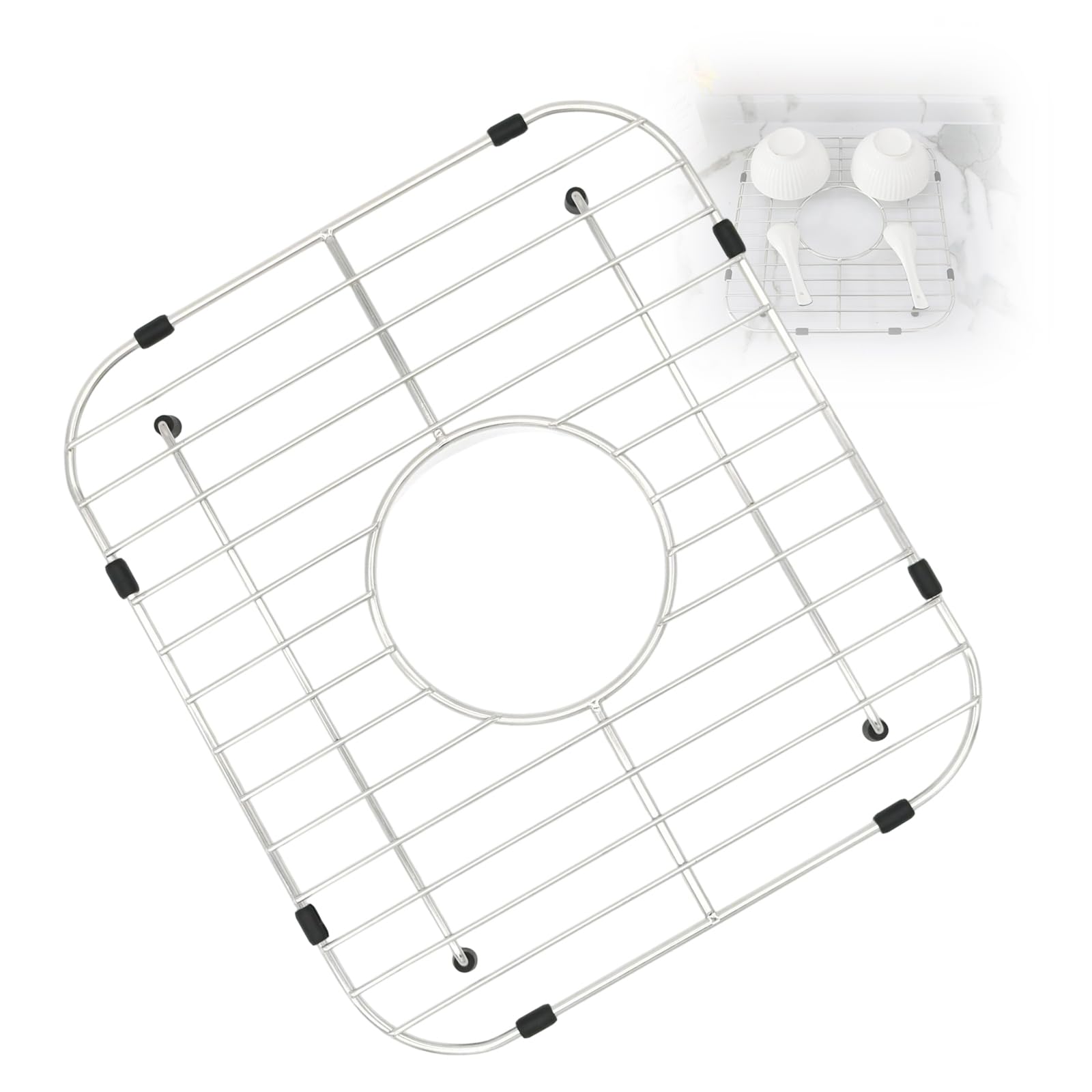 HDOYTXXM 304 Rustless Sink Protects Against Scratches Enhances Drainage for Kitchen Multiple Purpose Kitchen Rack