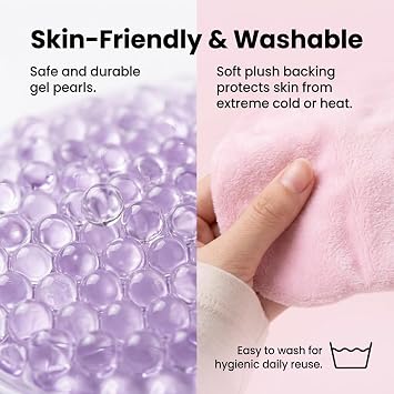 Breast Cooling Gel Pads, 2 Pack Hot and Cold Compress for Breastfeeding