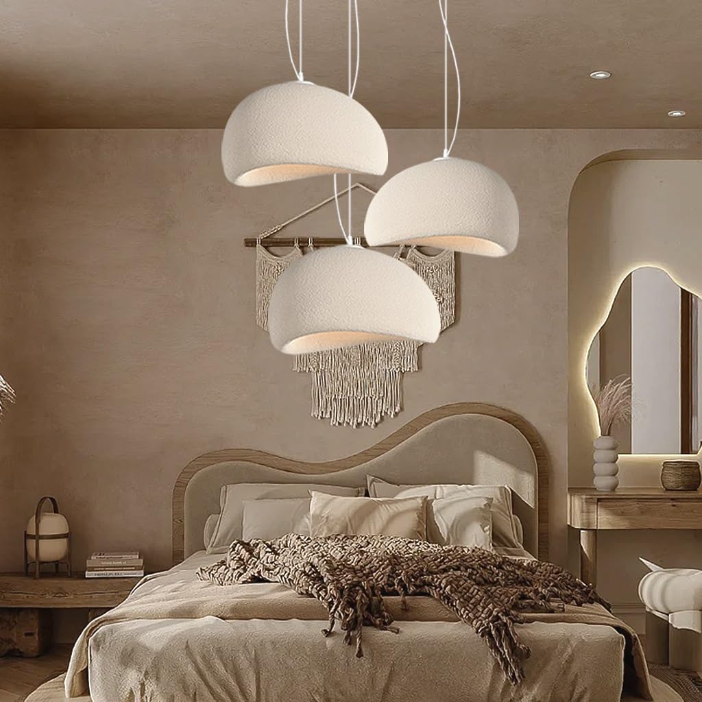 Nowoczesna Lampa Wisząca Do Salonu E27 Brązowa Żyrandol Japoński Lampy Sufitowe Styl Wabi-sabi Kształt Gniazda Ptasiego Stojak Oświetleniowy Wyspy Kuchennej Lampa Wisząca Stołu Jadalnego(A,60)