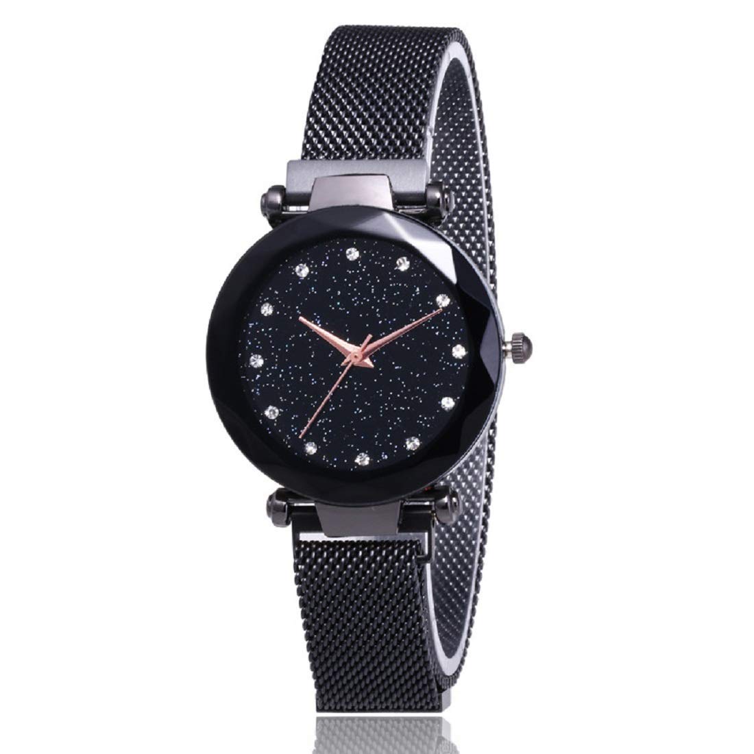 Red Robin Black Dial Luxury Mesh Magnetic Black Belt for Girls & Women Watch (B0896YMPVQ) Amazon Price History, Amazon Price Tracker
