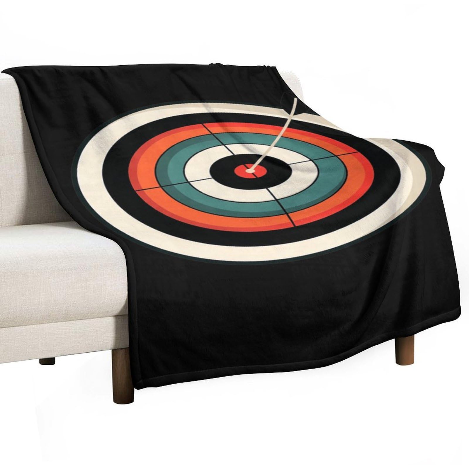 Cgsbngha Style Bullseyes Target Bulls Eyes Flannel Fleece Blanket Lightweight Soft Throw Blankets For Sofa Couch Bed Chair