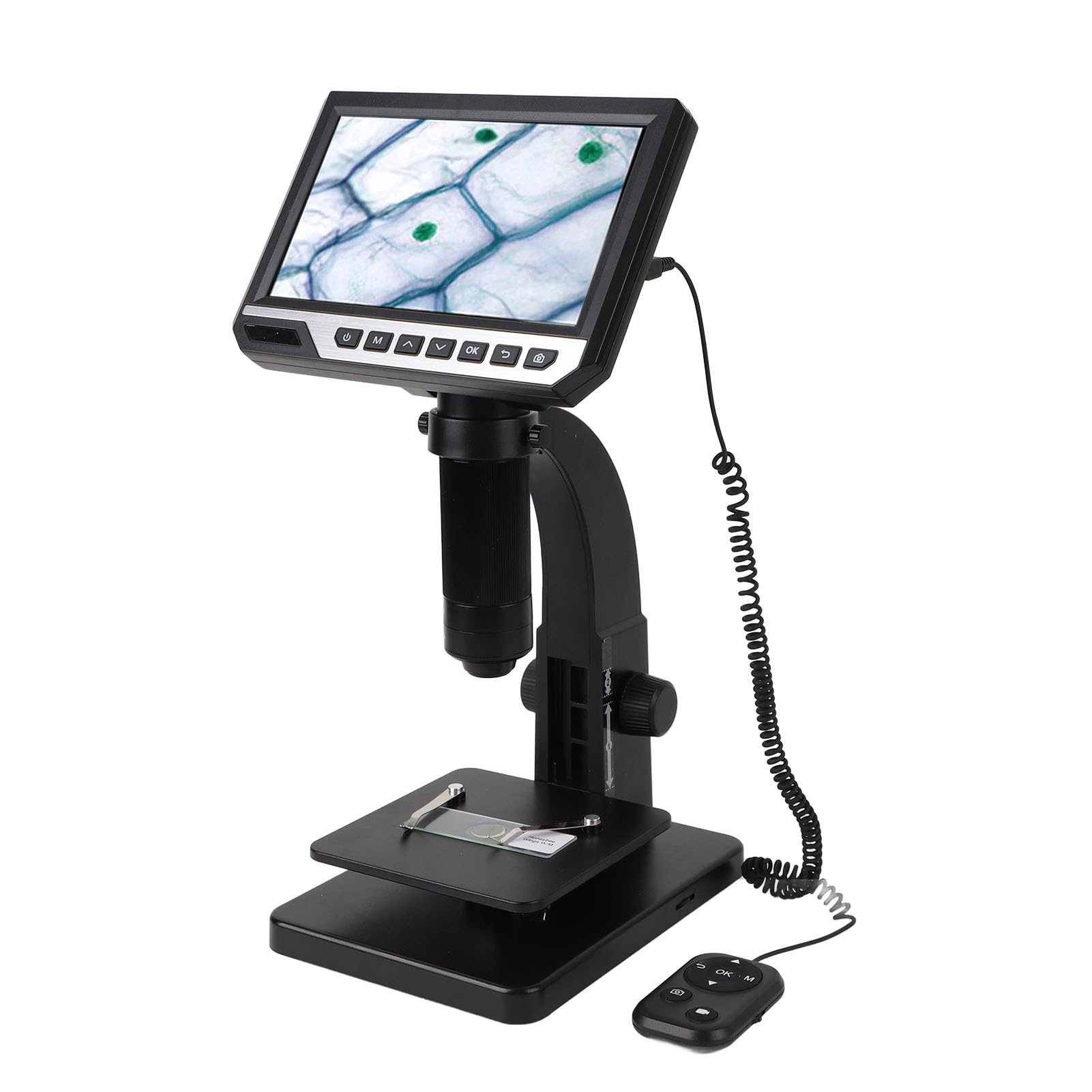 Microscopio Biologico Digitale Ad Alta Risoluzione 2000X 10 Luci a LED Schermo LCD da 7 Pollici Microscopio a Moneta da 12 MP per gli Appassionati di Studi di Laboratorio