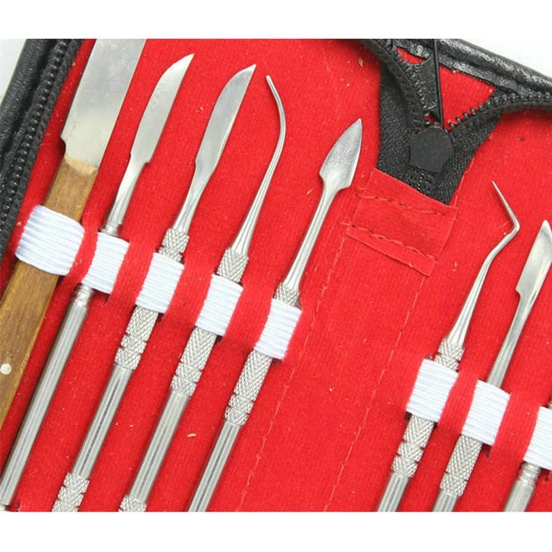 Amazon.co.jp: 歯科技工士ワックス ナイフ キット歯科彫刻ナイフ彫刻歯
