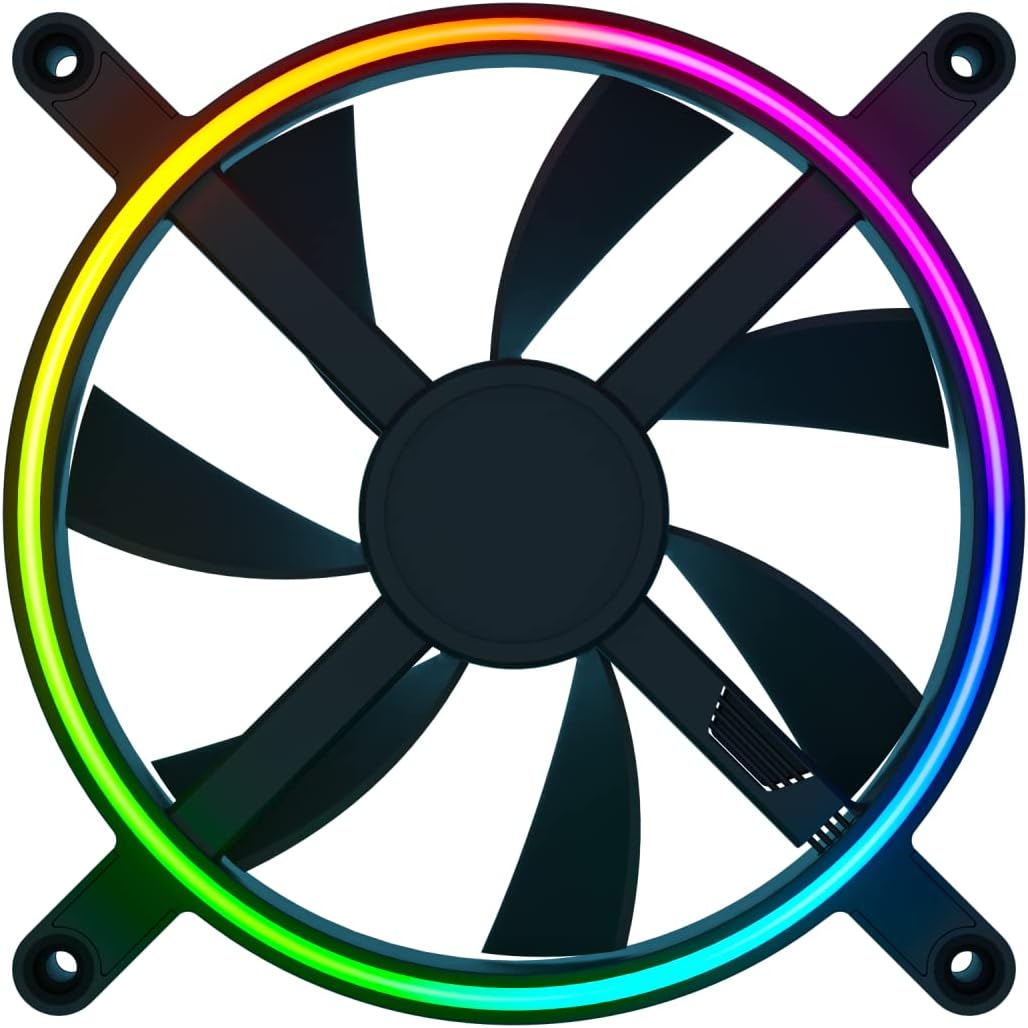 Razer Kunai Chroma Hydraulic RGB LED PWM Performance Fan (120mm) - Ventiladores hidráulicos aRGB PC (conecten hasta 8 Ventiladores, Soporte para Controladores de Ventilador PWN) 3 Ventiladores