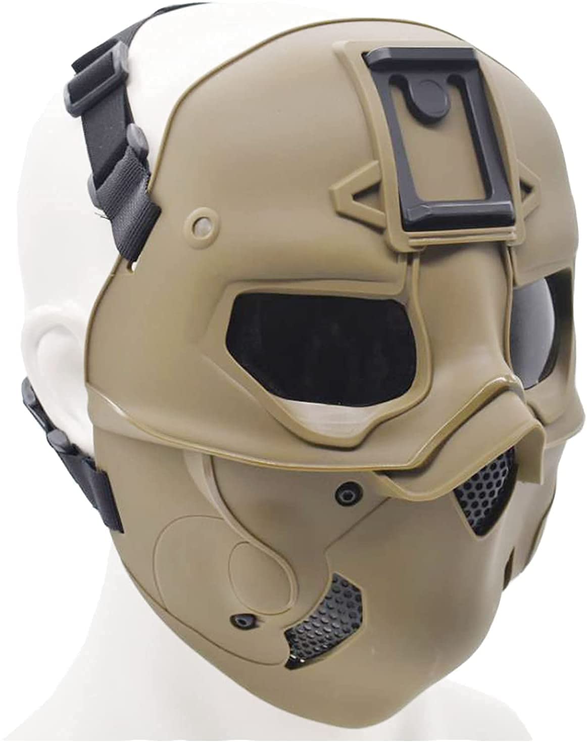Casque Tactique Airsoft, Casque Fast avec Masque de Protection Respirant et Support NVG, pour Masque Halloween Paintball CS Cosplay Casque Tactique Airsoft, Casque Fast avec Masque de Protection Respirant et Support NVG, pour Masque Halloween Paintball CS Cosplay
