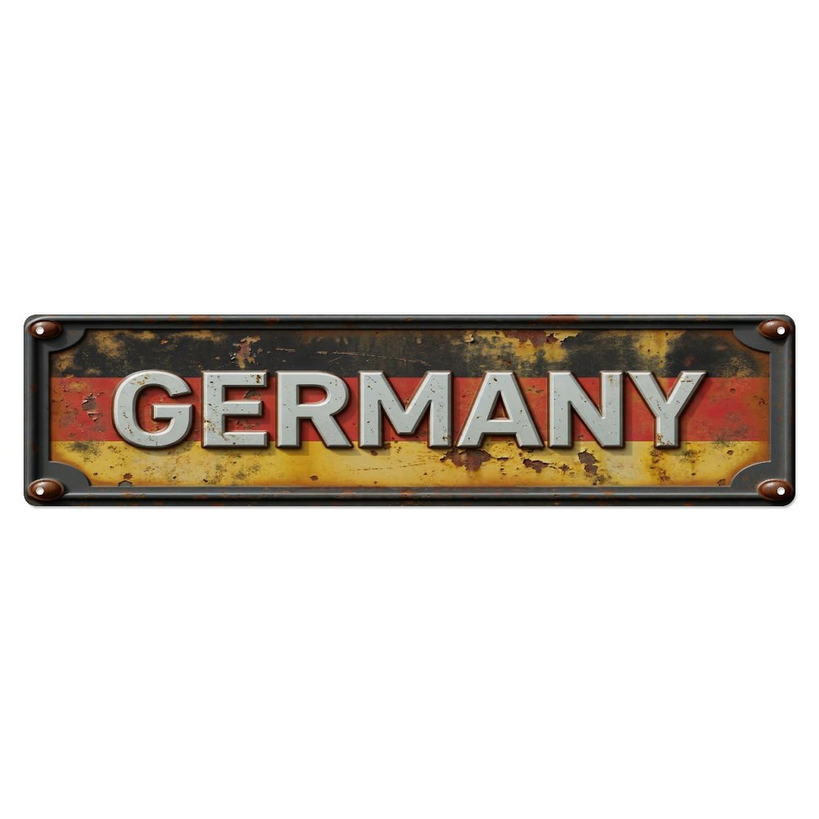 Xanthor Style Metal Tin Sign Vintage Germany Flag Pattern