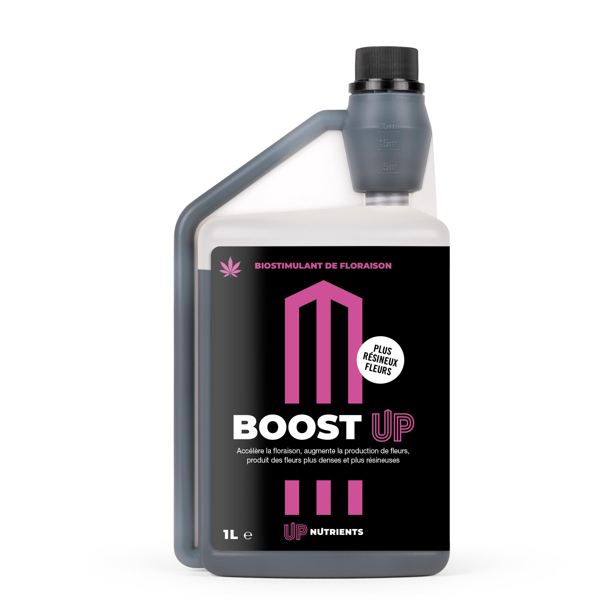 UP NUTRIENTS Bio Engrais Stimulateur de Floraison BOOST UP 1L | Bio Stimulateur pour Plantes et Cultures | Accélérateur de Production Florale | Fleurs et Fruits Compacts et Résineux