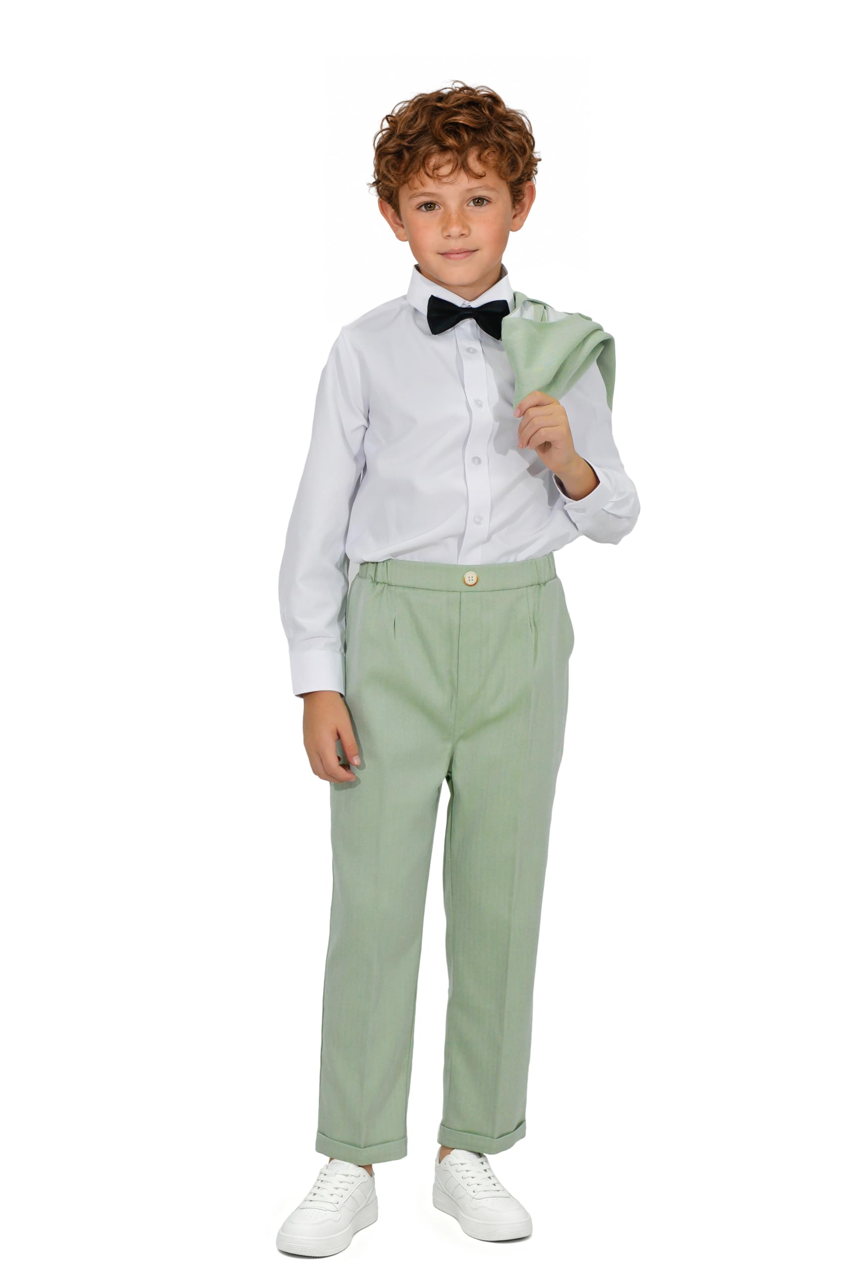 LOLANTA Costume de Cérémonie 4 pièces pour Garçon, Ensemble de Gilets, Vêtements d'occasion pour Les fêtes d'anniversaire et de Mariage des Enfants 2-13 Ans